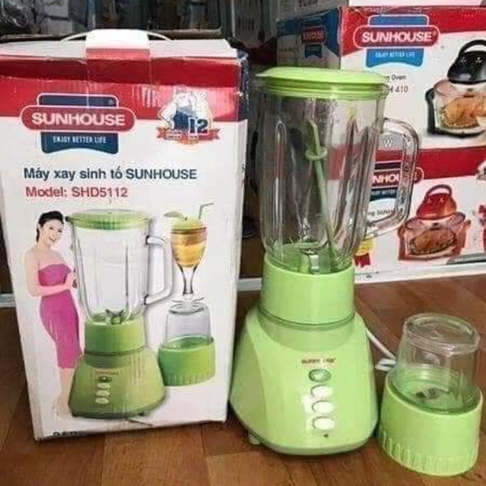 Máy say sinh tố cối thuỷ tinh sunhouse shd 5112
