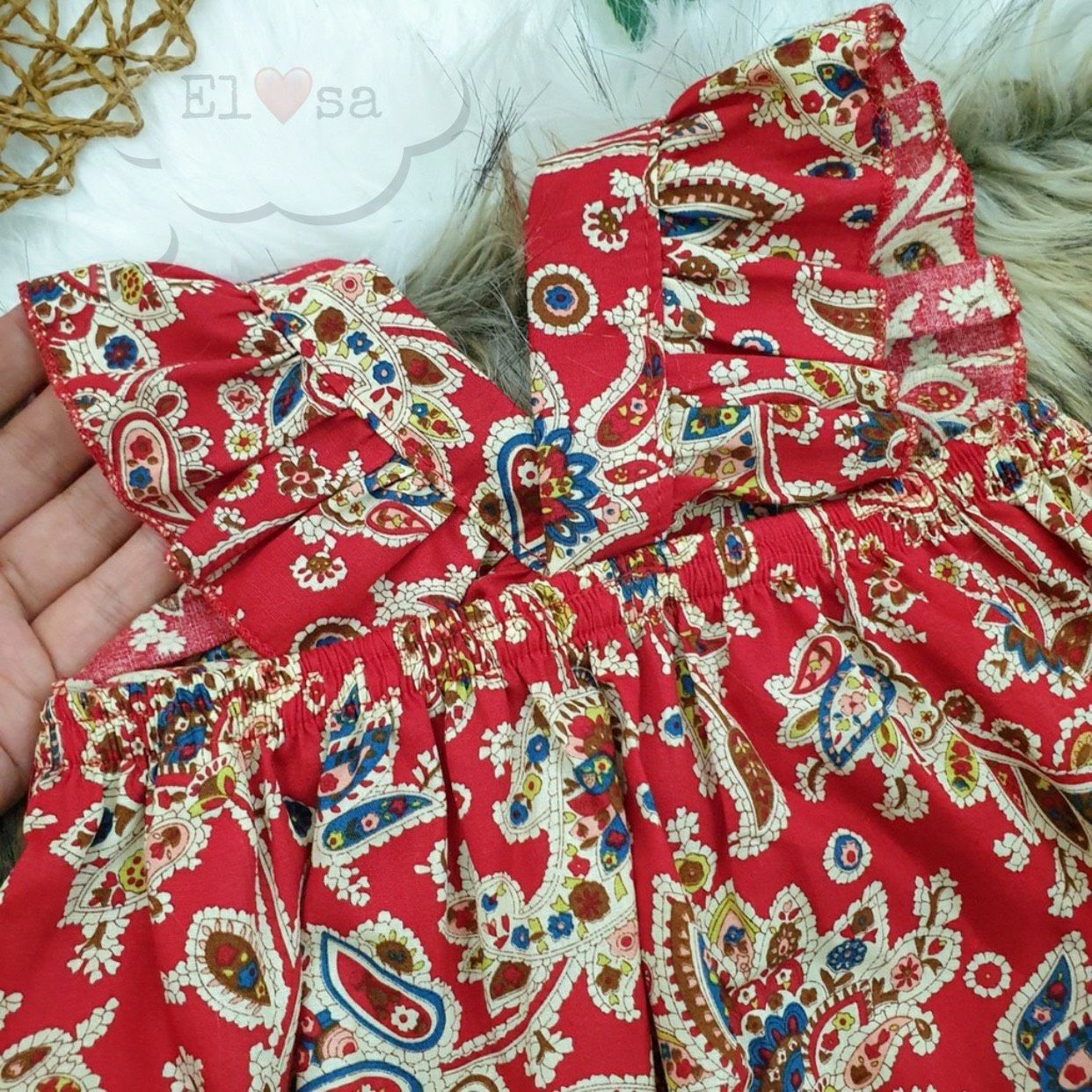 [HCM]áo đầm hai nơ cho bé