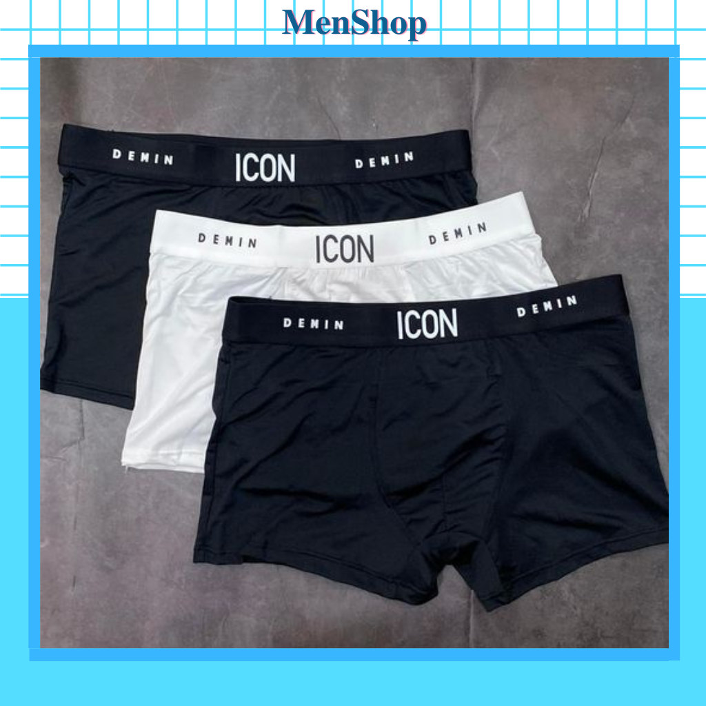 Combo 4 Quần sịp đùi nam ICON thun lạnh cao cấp quần lót boxer nam icon ...