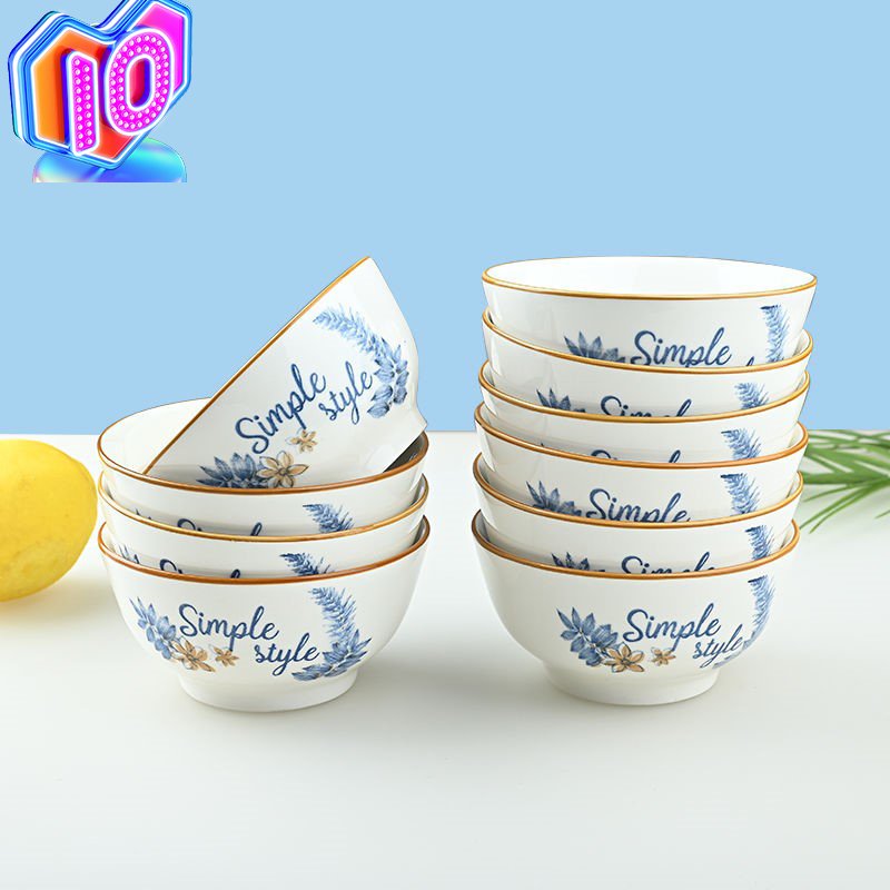 Set 10 bát con ăn cơm 4D