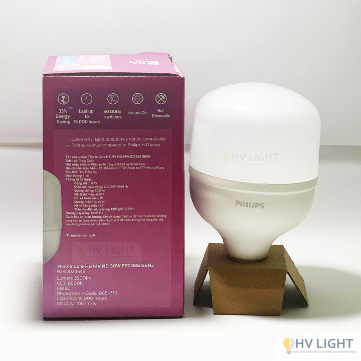 [HCM]Bóng Philips Led bulb trụ 30W E27 Gen3 - ( tiết kiệm điện chất lượng sáng cao )