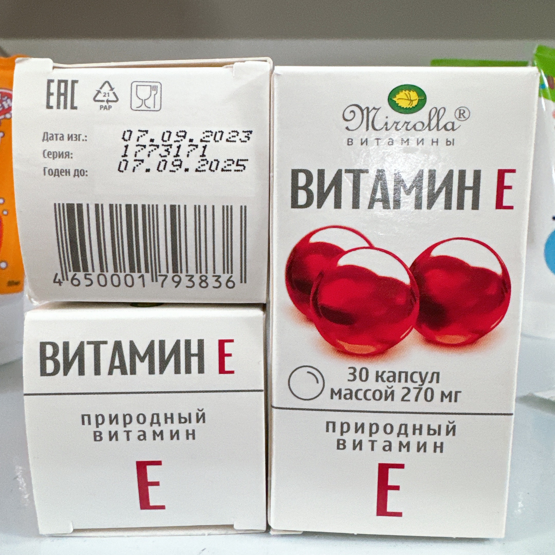 Vitamin E đỏ Nga Mirrolla 400mg-270mg chính hãng