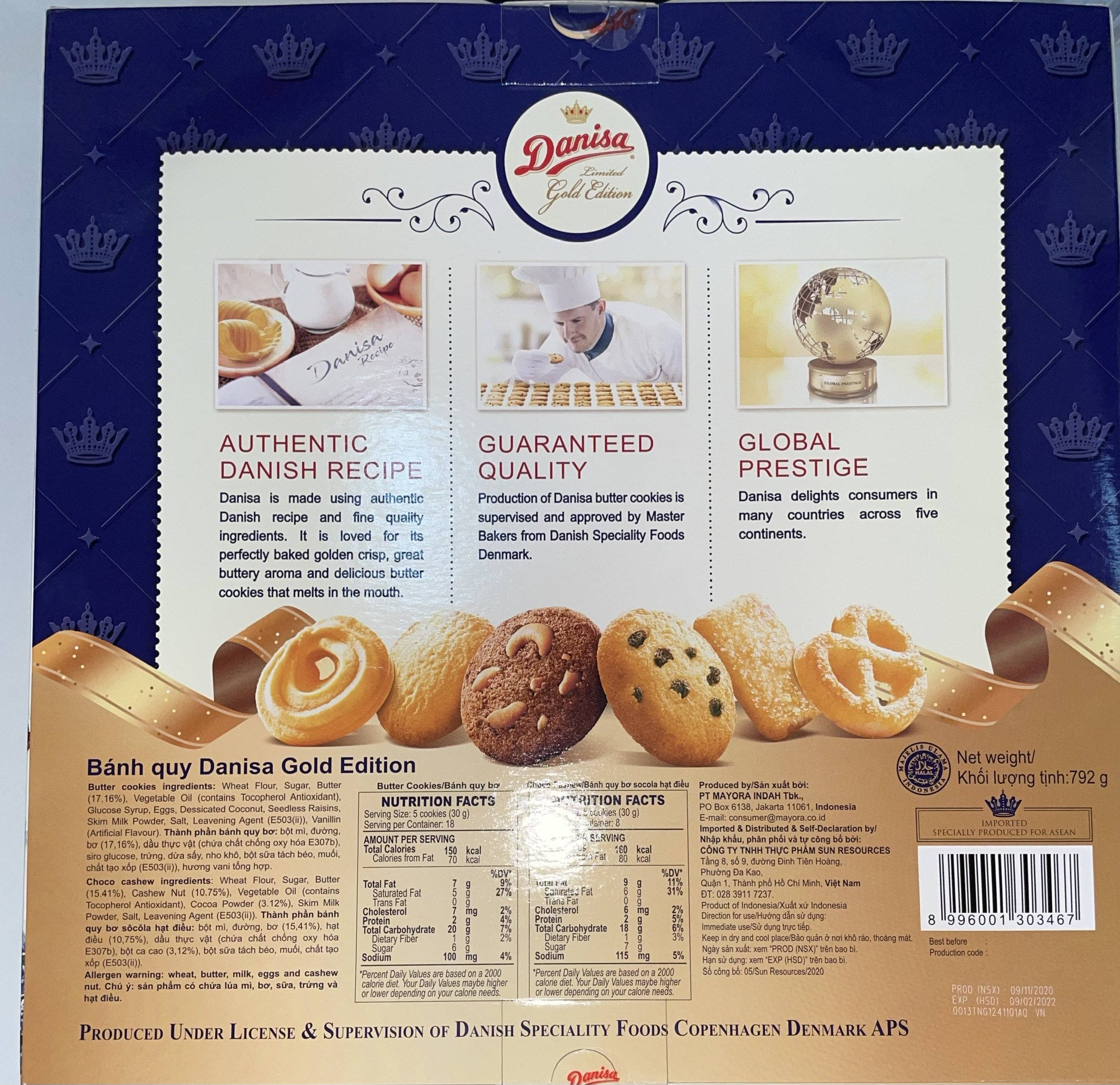 Bánh Quy Bơ Danisa Limited Gold Edition (Hộp 792g)