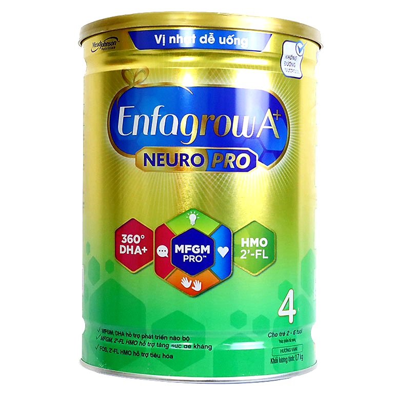 Sữa ENFAGROW 4 A+MFGM & DHA 1.7Kg (2-6 tuổi)