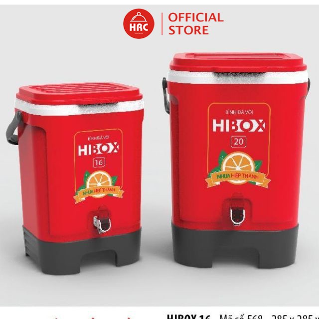 Thùng giữ nhiệt, Bình đá Hibox Hiệp Thành có vòi tiện lợi - Nhiều kích cỡ