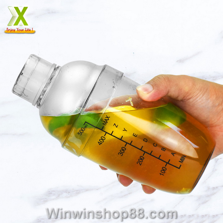 [FREESHIP MAX 15K][HCM]Bình Pha Dụng cụ pha chế Cocktail Shaker 530ML (Có Chia Vạch Đen)