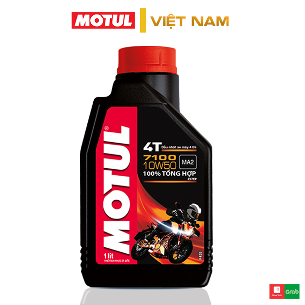 Nhớt motul 7100 4t 10w50 cho các dòng xe ga 4 thì đời mới, nhớt tổng hợp tiêu chuẩn jaso ma2