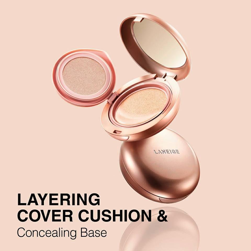 [6-11/12 VOUCHER GIẢM 8%]Siêu phấn nước 2 in 1 Layering Cover Cushion SPF 34 PA +++