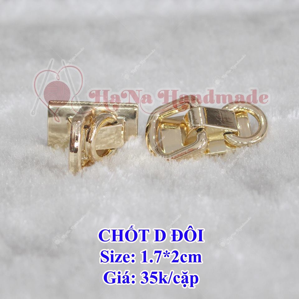 Chốt D Đôi gắn túi xách