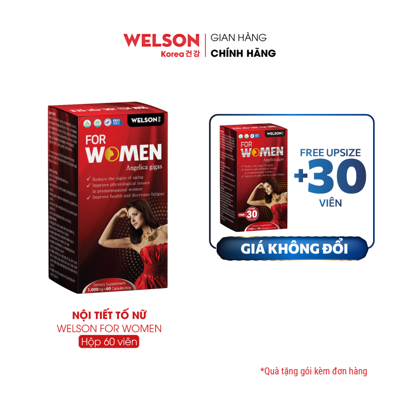 Nội Tiết Tố Nữ Welson for Women hộp 60 viên nhập khẩu