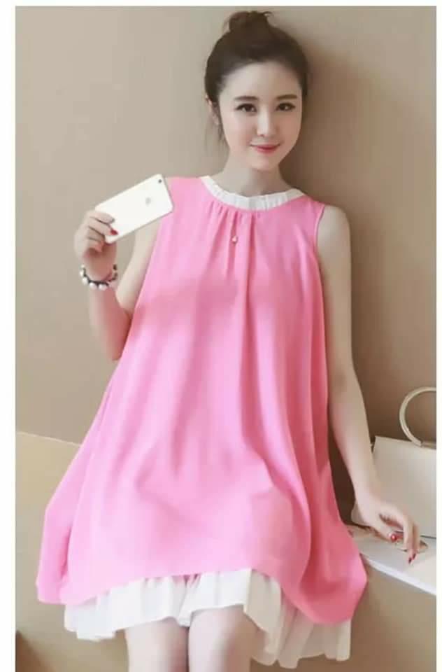 [HCM]đầm suông đầm oversize cổ bèo