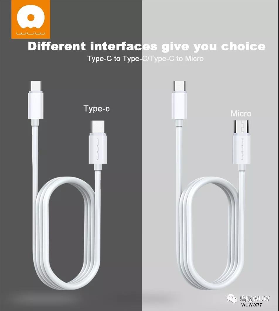 Dây sạc WUW-X77 Type C to Type C/Android