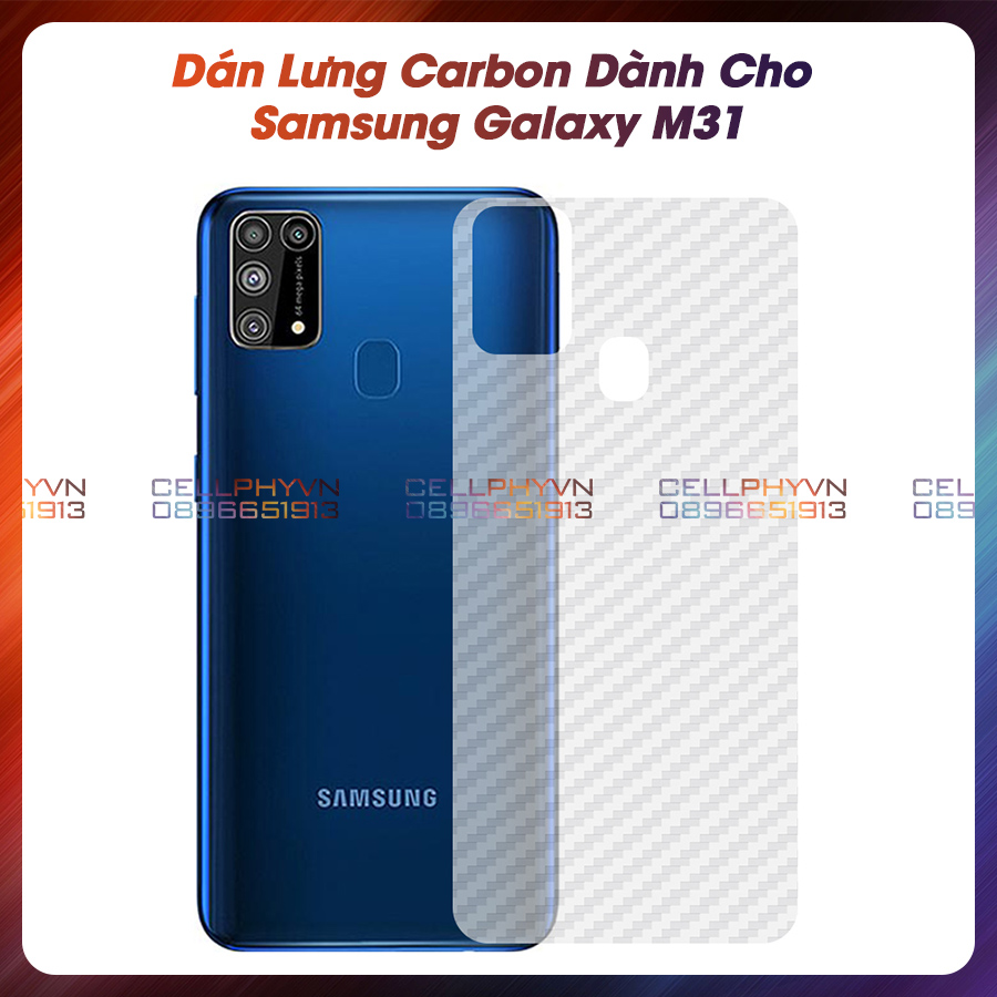 Miếng dán lưng cacbon Dành Cho Samsung M31