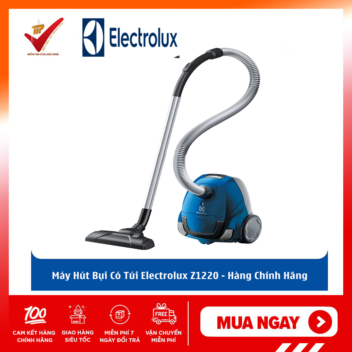 Máy Hút Bụi Có Túi Electrolux Z1220 [Hàng Chính Hãng]