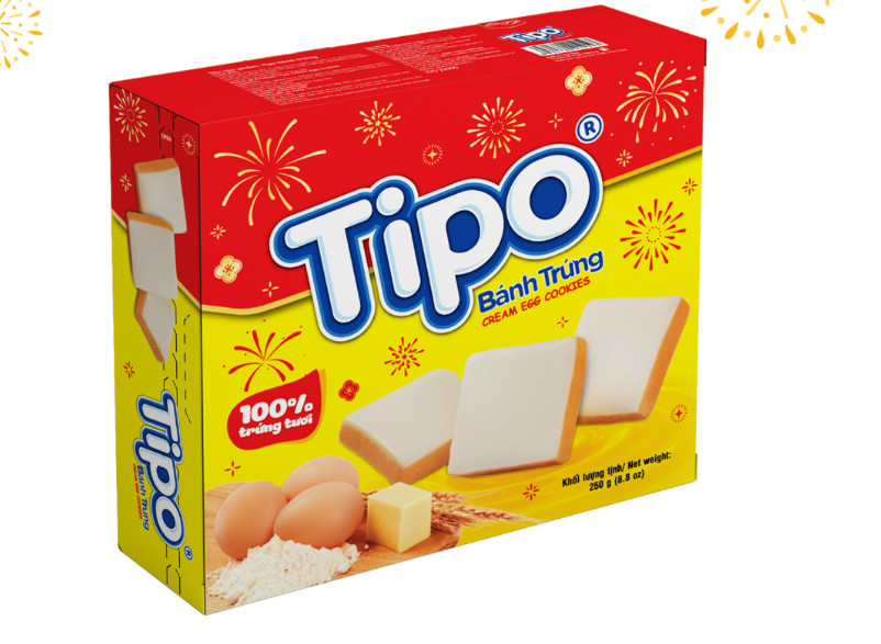 Bánh Tipo Trứng hộp 250g [Hộp 26 cái]