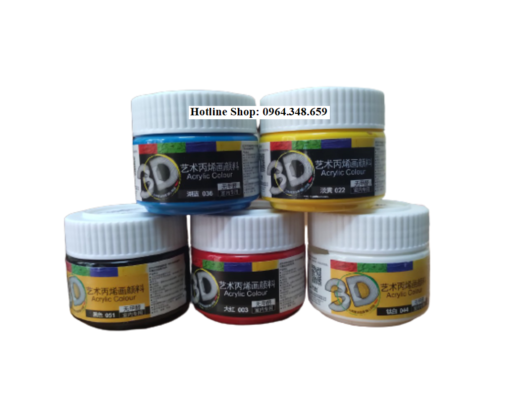 Bộ 5 Màu vẽ Acrylic 3D 100ml