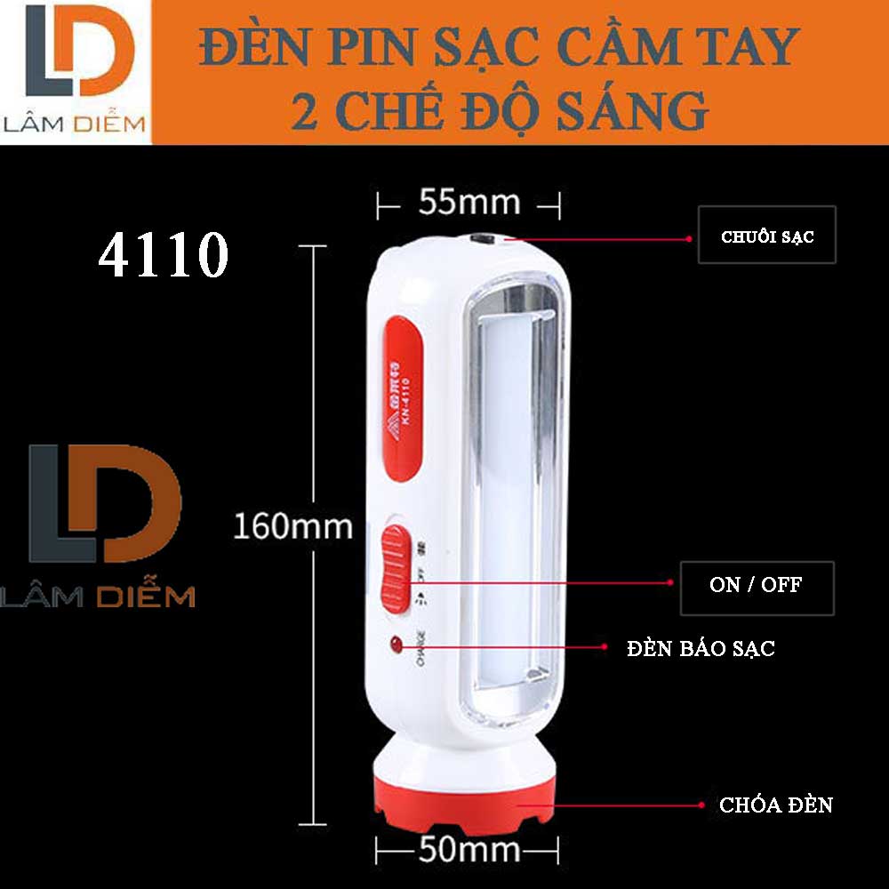 ĐÈN PIN SẠC CẦM TAY 2 CHẾ ĐỘ SÁNG 4110