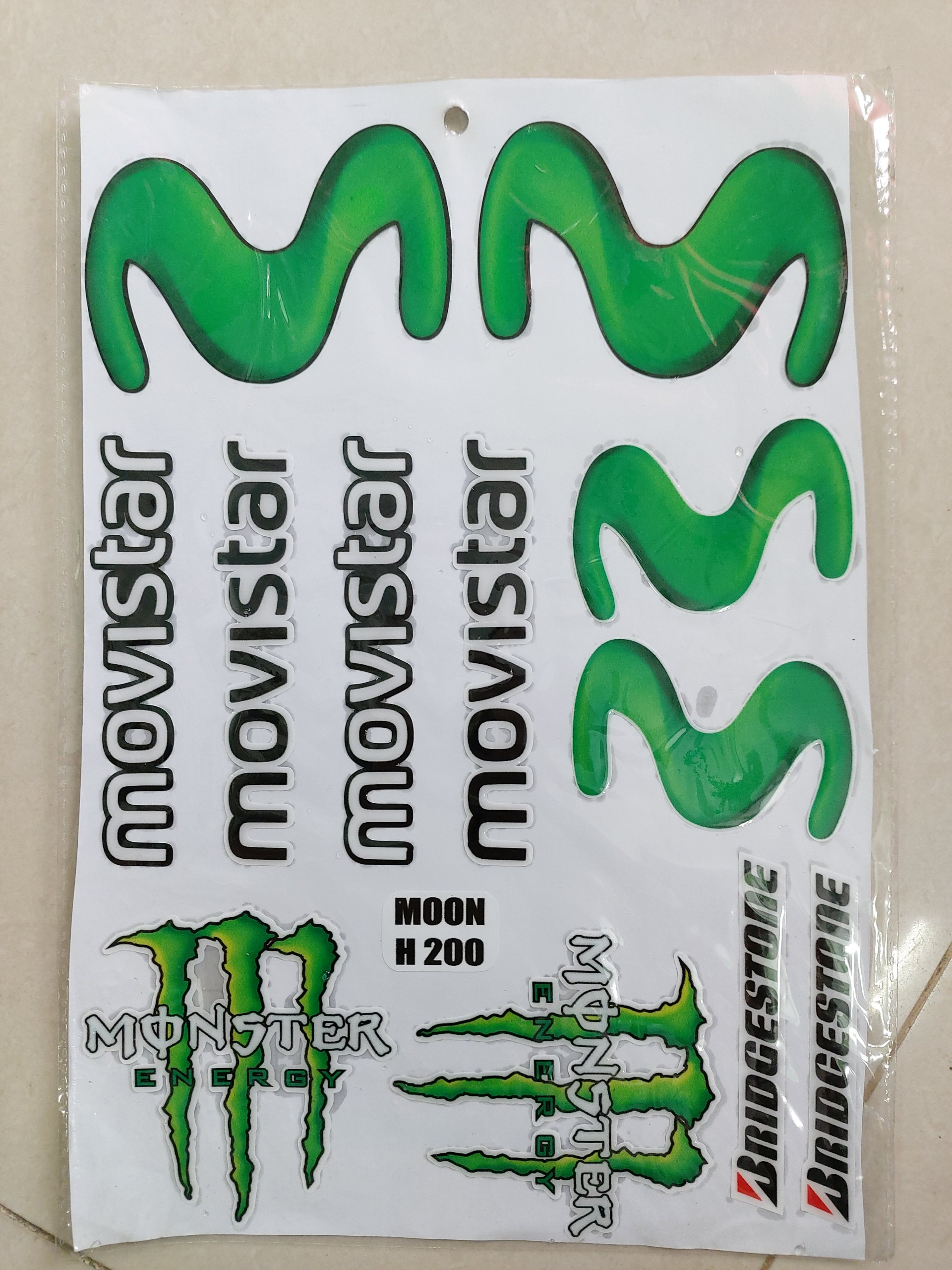 logo nổi monter movistar trọn bộ có keo dán