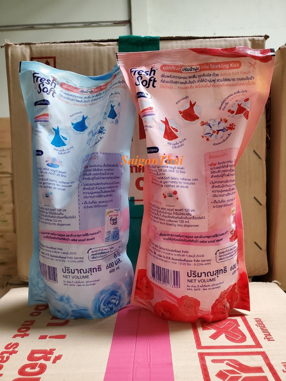 (SGT) Nước xả vải Thái Lan Fresh&Soft 600ml/túi