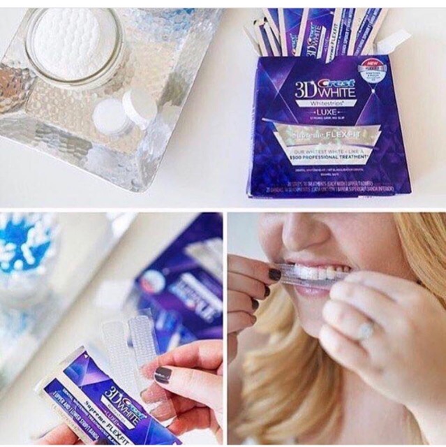 Miếng Dán Trắng Răng Crest 3D Whitestrips của Mỹ