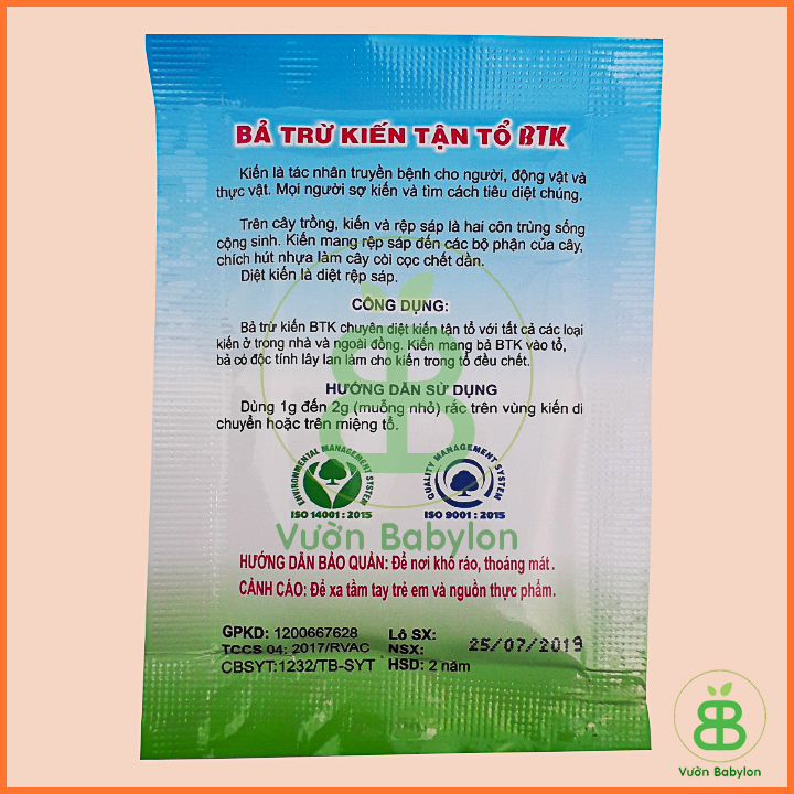 Bả Trừ Kiến Tận Ổ BTK Gói 5G
