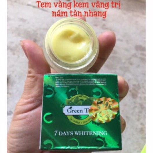 25g_kem trắng da 7 ngày green tea