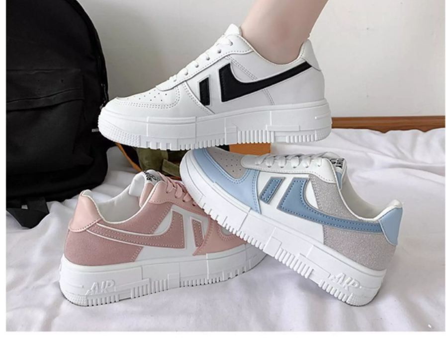 Giày thể thao nữ New AIR đế độn 4cm siêu đẹp, êm chân mẫu mới nhất 2023 hot trend, giày sneaker nữ đi học giá rẻ, giày bata nữ đẹp phong cách thời trang