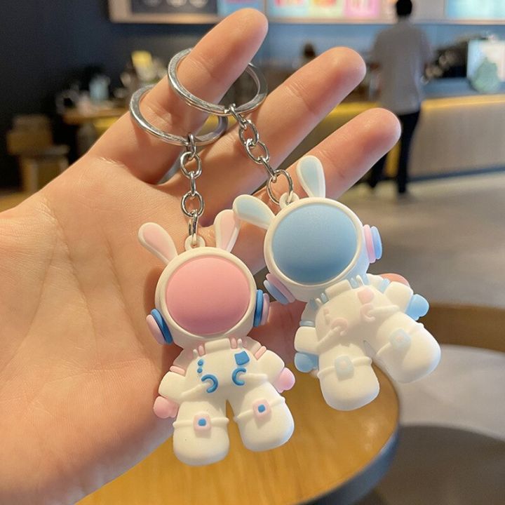 Móc khoá hình thỏ phi hành gia dễ thương có dây pop it