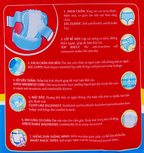[HCM] Combo 4 gói tã dán bino sumo siêu đại cho bé ( 18-35kg )