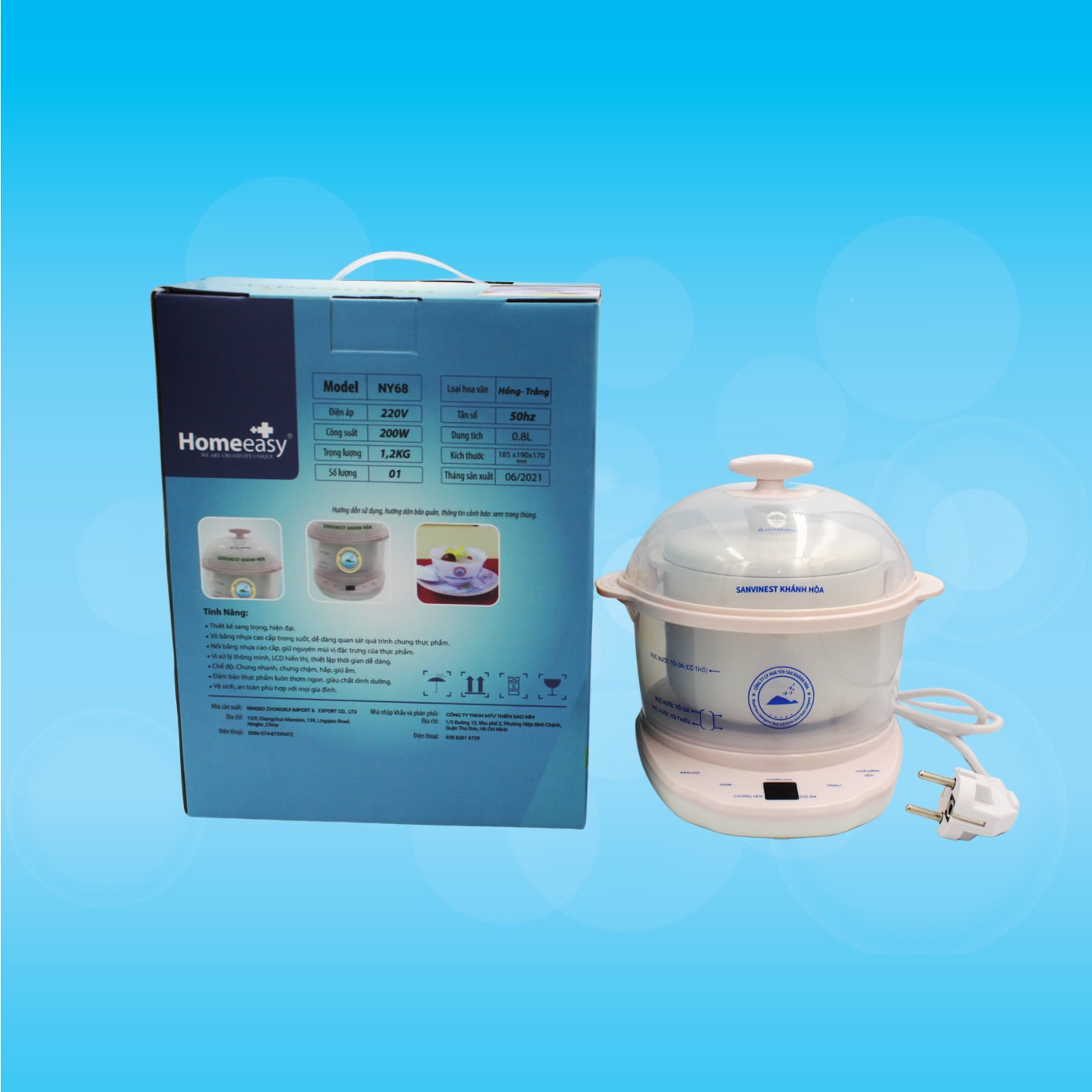 Nồi chưng yến sào điện cao cấp 0.8L