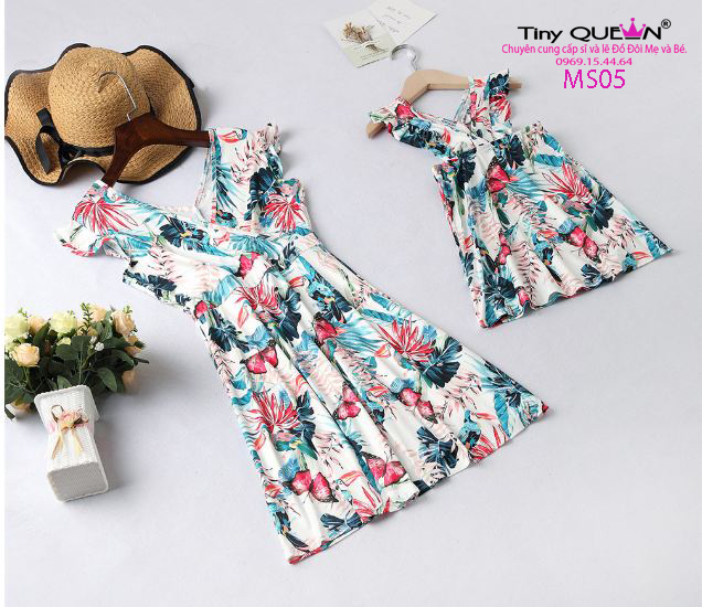 Đầm đôi mẹ và bé. MS05 (giá 1 cái)