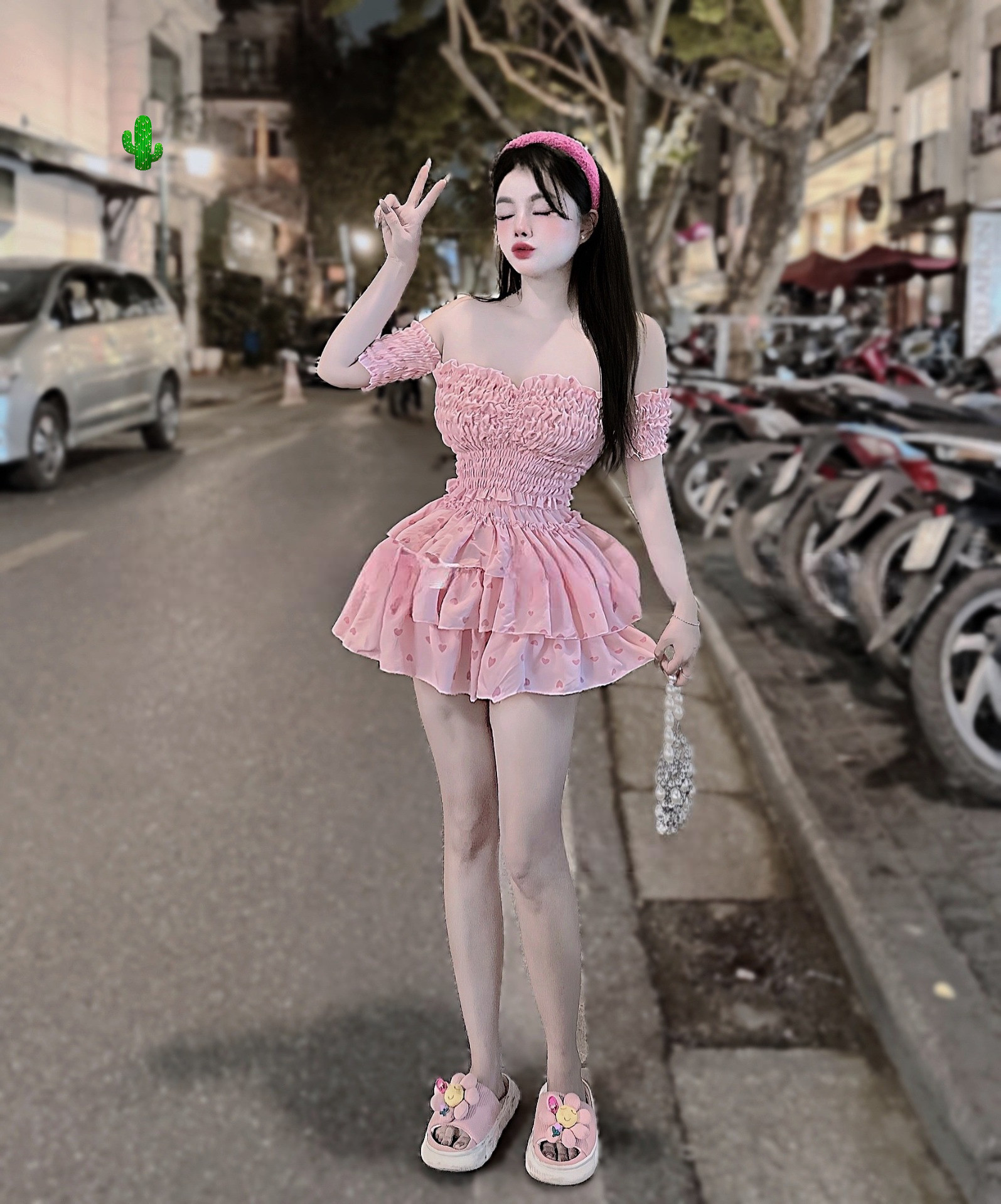 set áo nhúng + cv tầng (có lót trong)