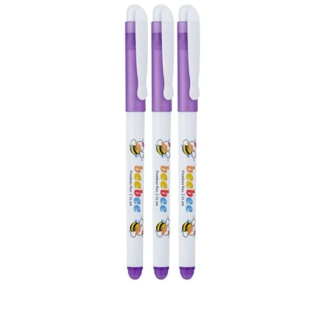 Bút Dạ Kim Tím Thiên Long FL-04 BeBe Nét 0.5ml Học Sinh