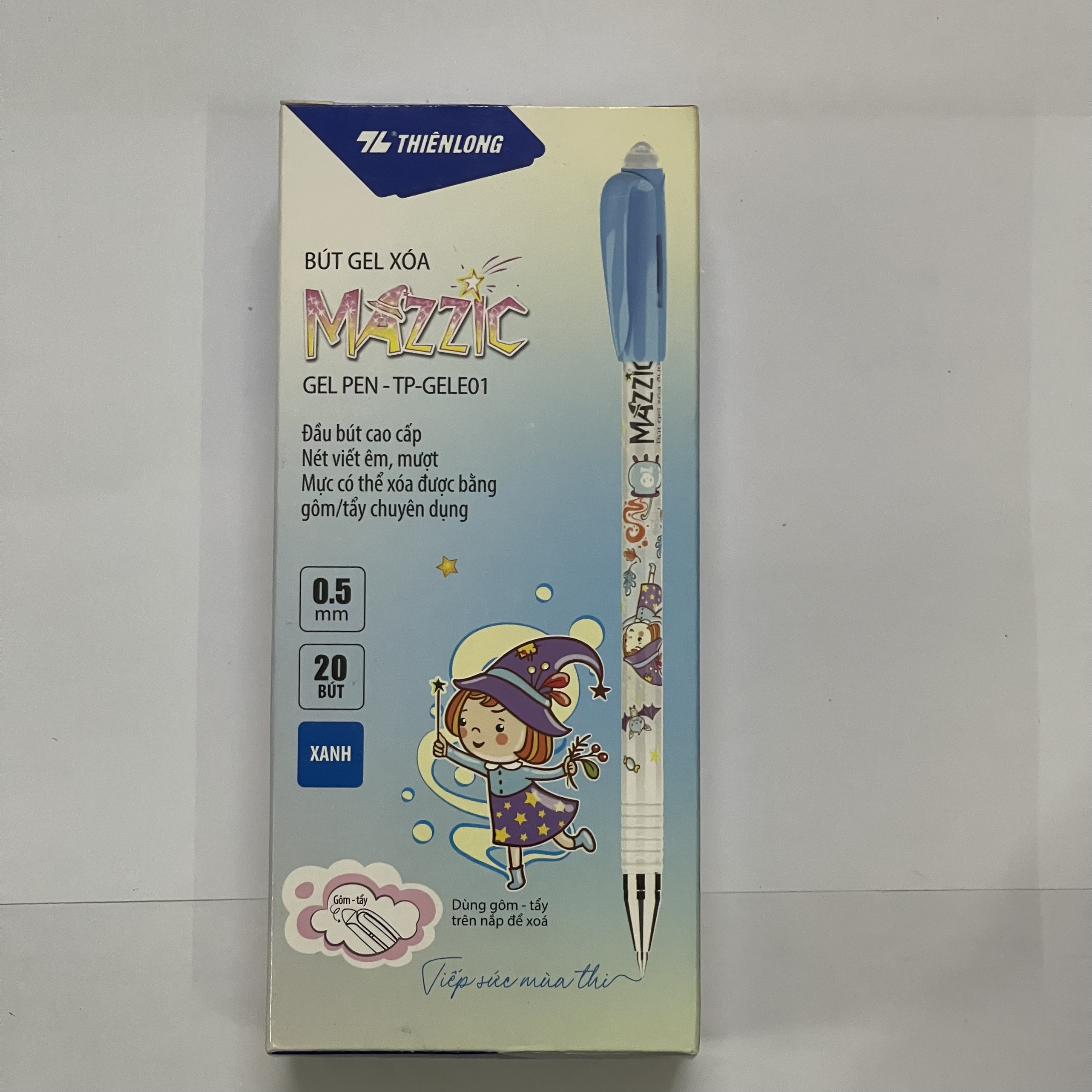 BÚT GEL XOÁ ĐƯỢC MAZZIC (xanh, tím)