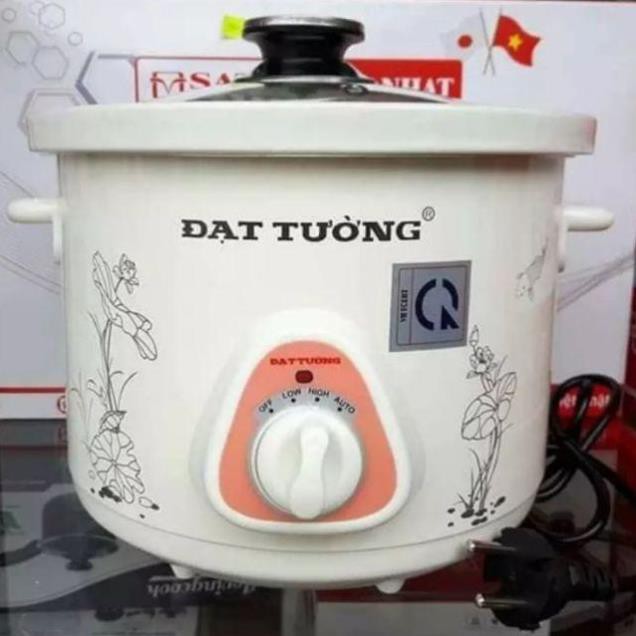 Nồi hầm chậm, hầm xương, kho cá Đạt Tường 2,5 Lít. Nồi sứ, Vỏ nhôm. Hàng Việt Nam chất lượng cao