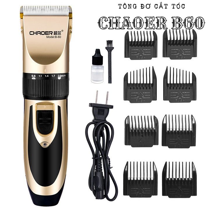 Tông đơ cắt tóc chaoer b60 chuyên nghiệp lưỡi sứ cao cấp