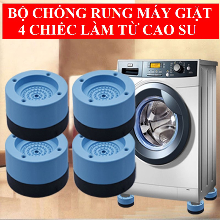 BỘ 4 CHÂN ĐẾ - SET 4 ĐỆM CAO SU KÊ CHÂN CHỐNG RUNG ĐA NĂNG CHO MÁY GIẶT CHÂN KỆ MÁY LỌC NƯỚC CHÂN KỆ BÀN GHẾ ĐA NĂNG - PHỤ KIỆN MÁY GIẶT MÁY SẤY BÀN GHẾ