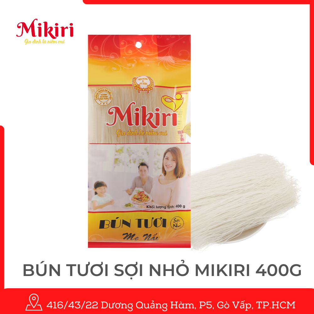 Combo 6 bún Mikiri (3 bún tươi sợi lớn, 3 sợi nhỏ)