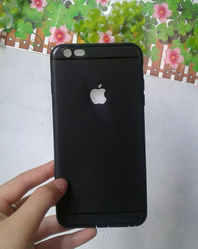 Ốp lưng nhựa dẻo silicon đen trơn cho iphone 6, 6S