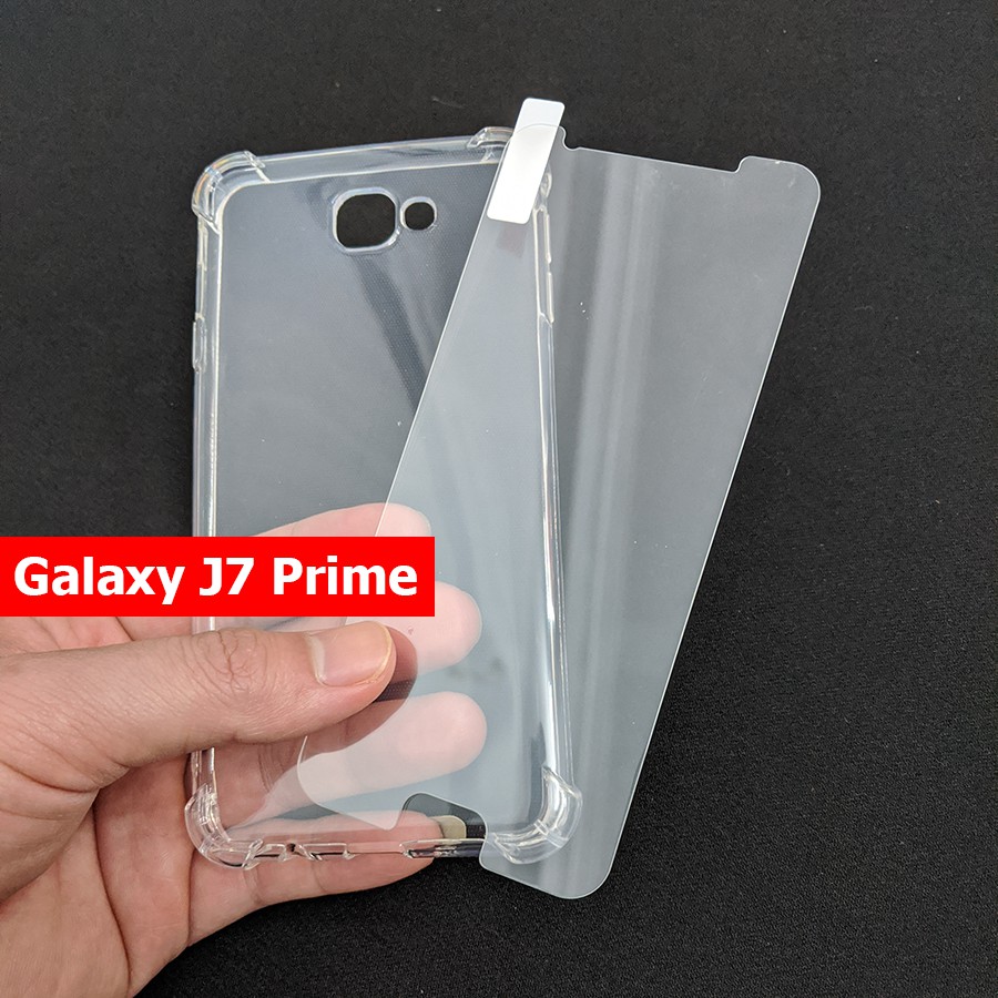 Bộ kính cường lực ốp lưng chống sốc Galaxy J7 Prime