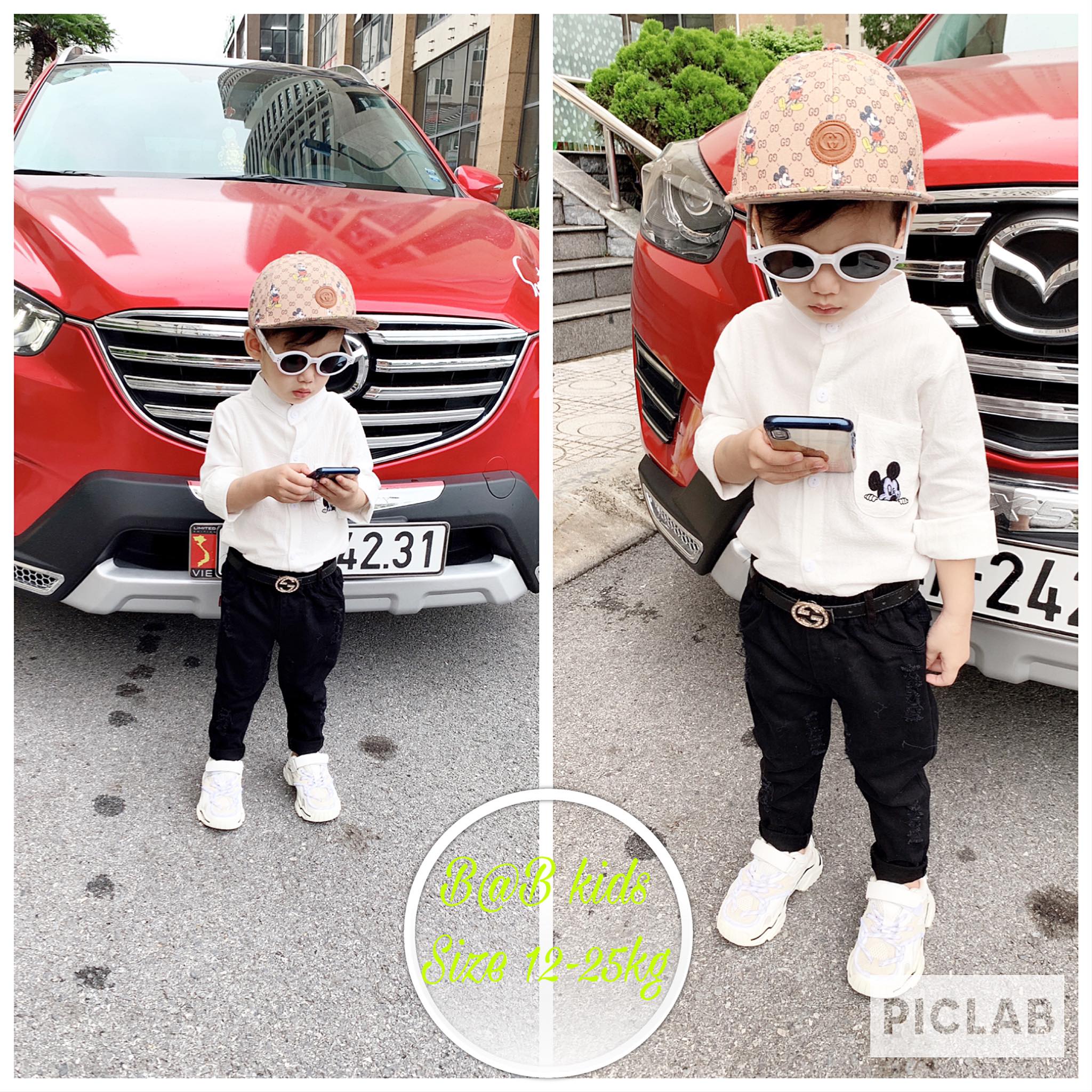 (size 8-19kg )Quần kaki mềm, co dãn cho bé trai/bé gái