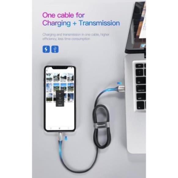[1m và 2m] Cáp sạc và truyền dữ liệu tốc độ cao Baseus Horizontal Data Lightning cho iP iPad 2.4A