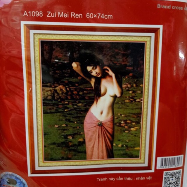 [HCM]Tranh thêu Nét Đẹp Co Gái A1098 kích thước 60 x74 cm