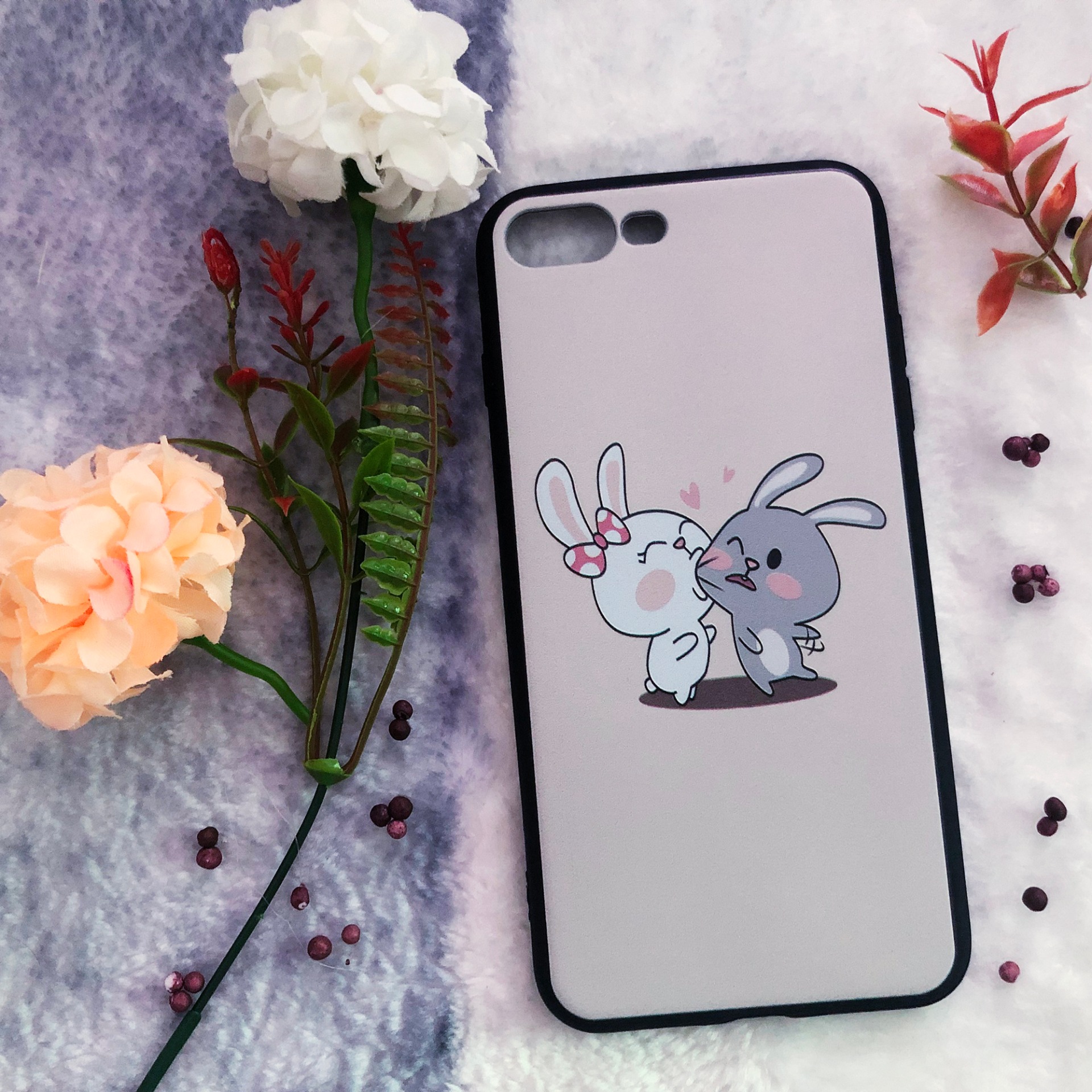 [Nhiều Mẫu] Ốp lưng dẻo Iphone 7 Plus/ 8 Plus (Thân đen - in hình siêu cute)