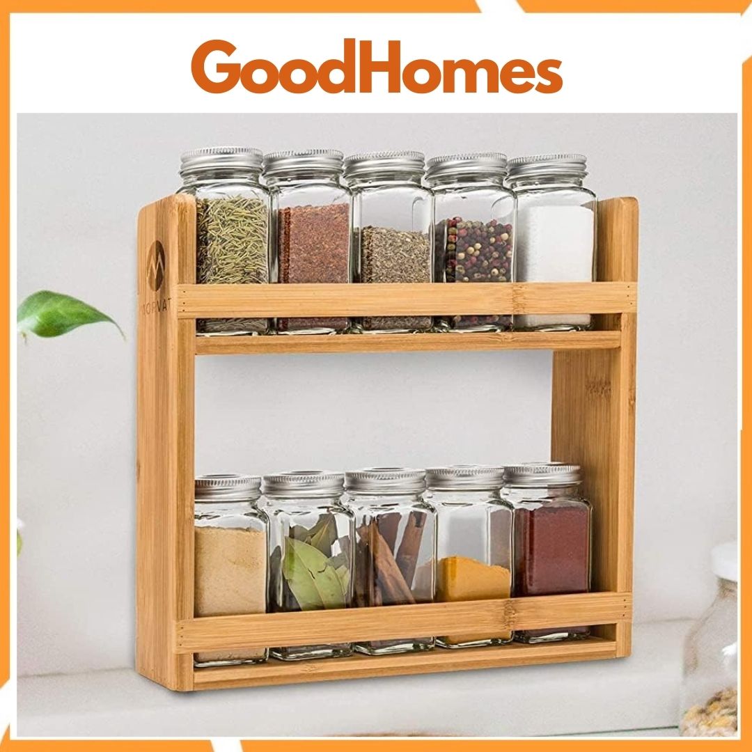 Kệ gia vị gỗ tre 2 tầng cao cấp