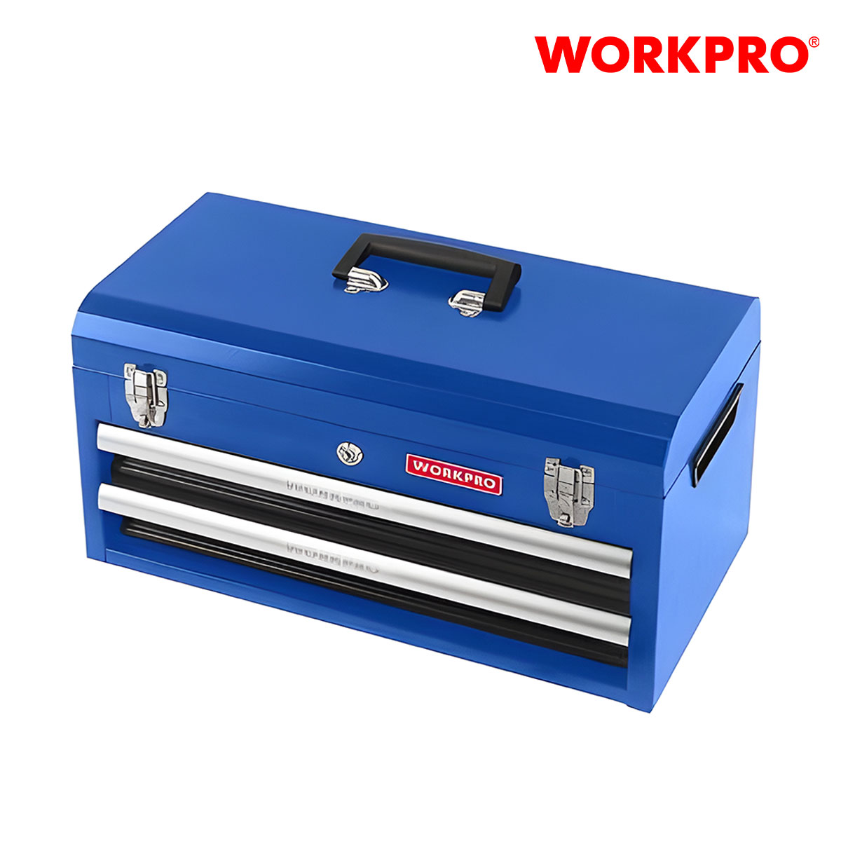 Hộp công cụ 2 ngăn, bẳng sắt, kích thước 46x24x22cm Workpro - WP282005
