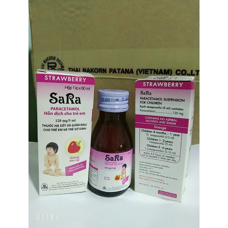 Siro Dâu SaRa - Chai 60ml.