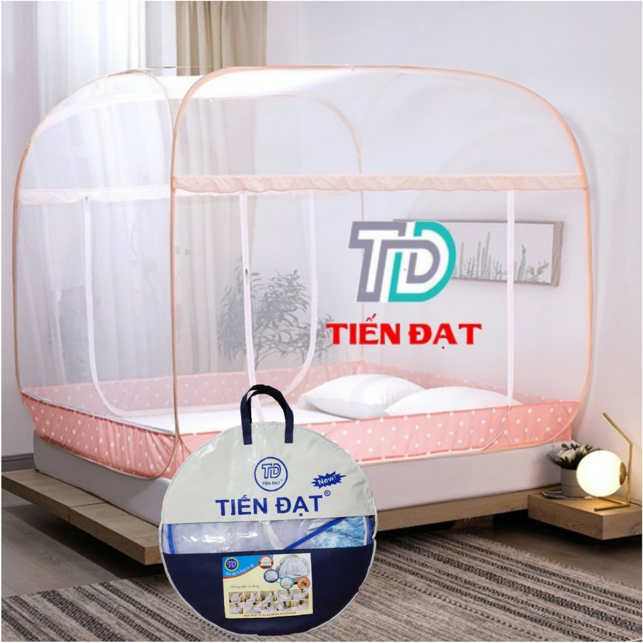màn mùng cao cấp có chân viền tiến đạt