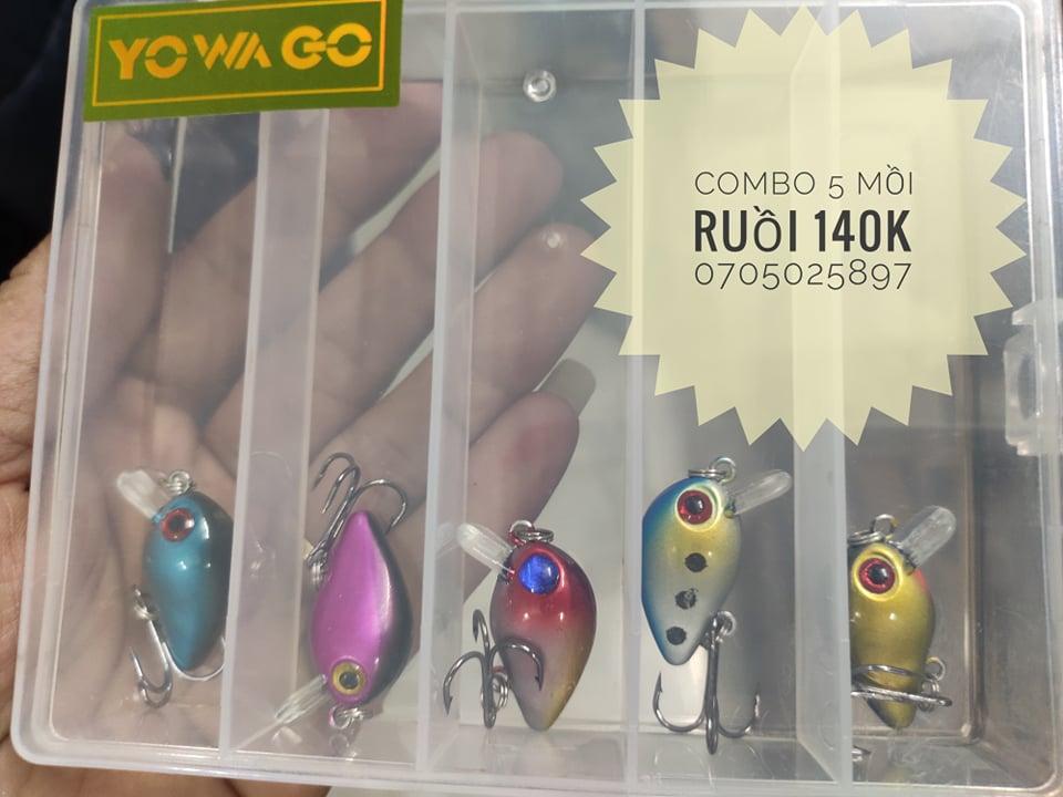 mồi ruồi câu cá rô phi combo hộp 5 con