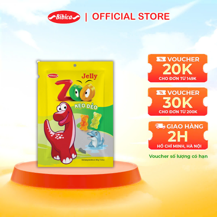 Combo Kẹo Zoo Áo Dầu Bibica vị ngọt ngào